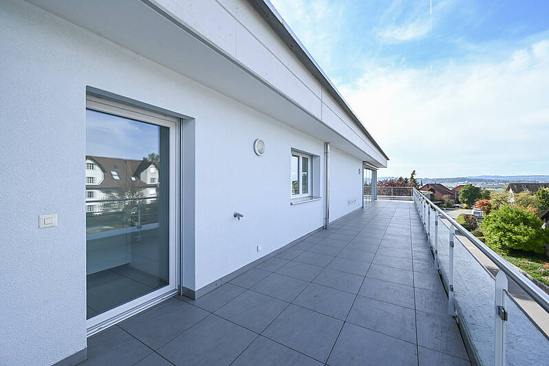 Terrasse mit Nordausrichtung