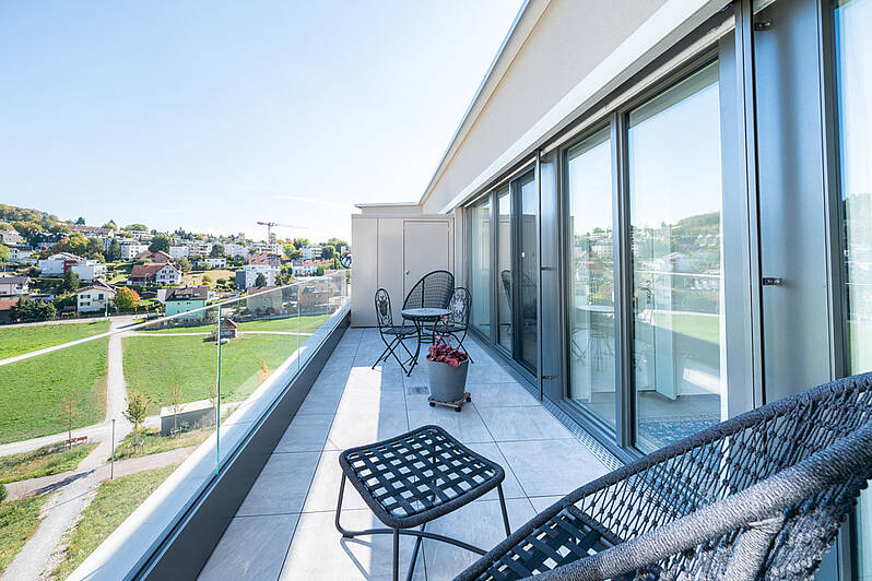 Terrasse mit Ostausrichtung